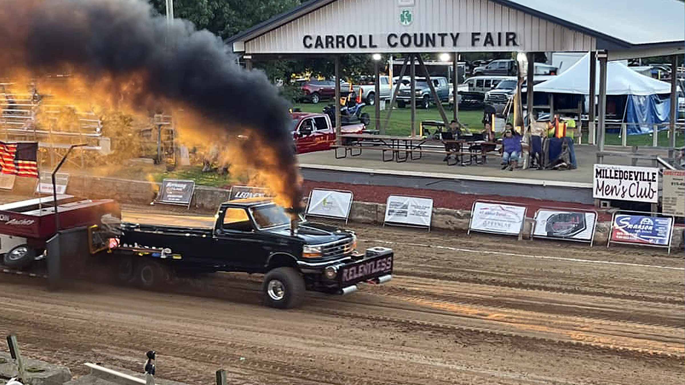Carroll County Fair burning truck